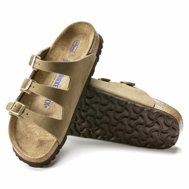 Florida Birkenstock Fresh Soft Footbed Nubuck Kozene Damske Hnedožltý | SK 82OKI